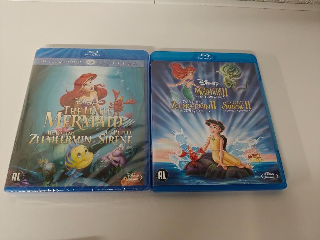 Walt Disney Blu-ray De kleine zeemeermin 1 en 2, Cd's en Dvd's, Ophalen of Verzenden, Zo goed als nieuw, Tekenfilms en Animatie