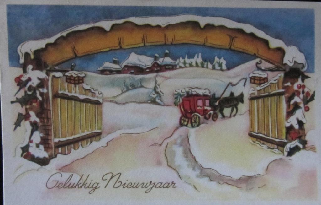 FANTASIEKAART- MET PAARD EN KOETS, Enlèvement ou Envoi, 1960 à 1980, Affranchie, Véhicule