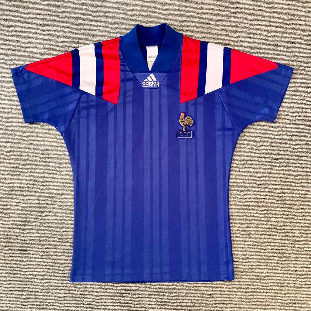 France 1992-1993 Home Adidas rare vintage football shirt, Taille XS ou plus petite, Comme neuf, Maillot