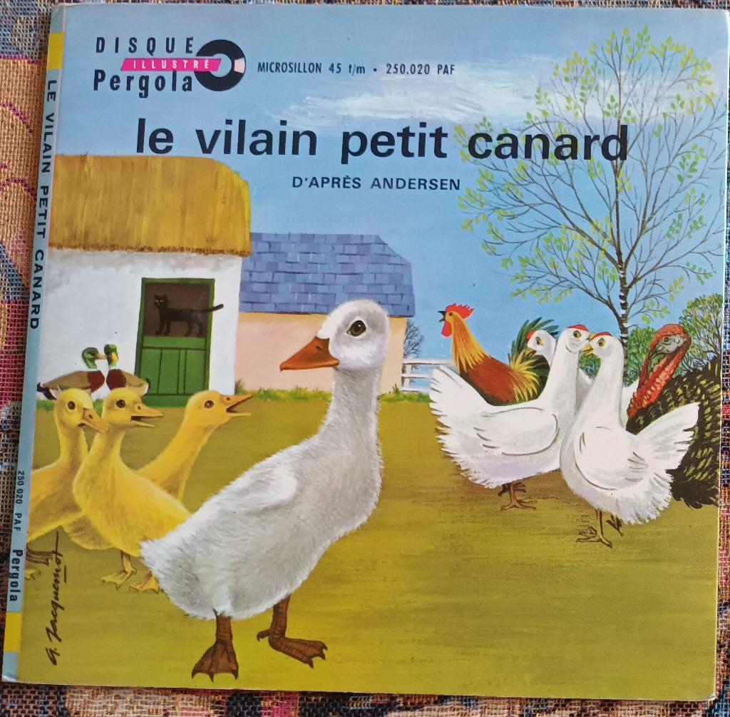 disque vinyl 45 tours Le vilan petit canard + livret, Enlèvement ou Envoi