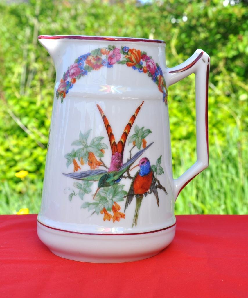 pichet decor aux oiseaux et floral, Enlèvement ou Envoi