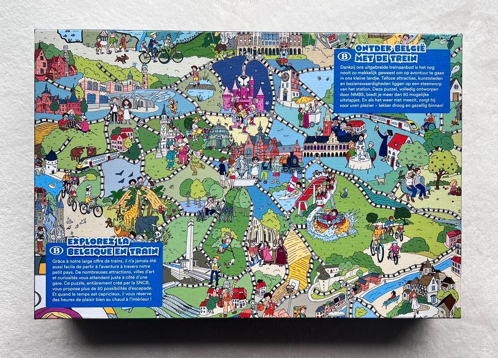 NMBS Puzzel 1500 st, Hobby en Vrije tijd, Ophalen, Zo goed als nieuw, Legpuzzel