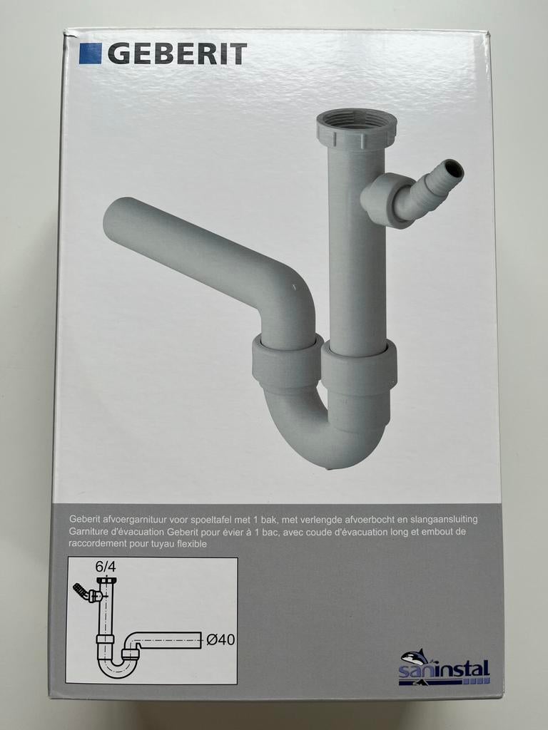 Geberit afvoergarnituur enkel 6/4- F 40mm, Doe-het-zelf en Bouw, Nieuw, Minder dan 2 meter, Overige materialen, Afvoer