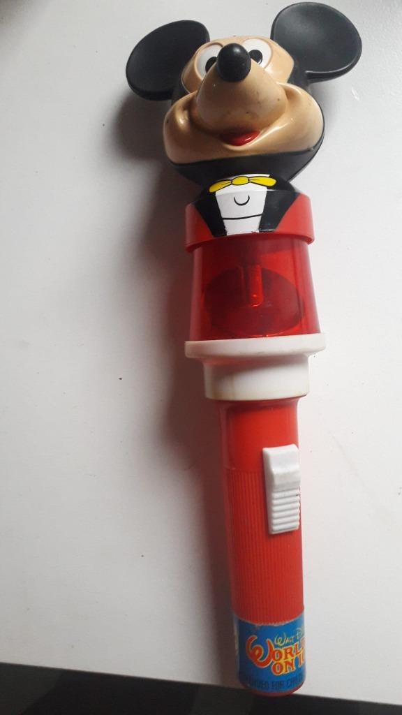 Mickey Mouse (vintage) in plastic op batterij, Verzamelen, Ophalen of Verzenden, Mickey Mouse, Gebruikt, Beeldje of Figuurtje