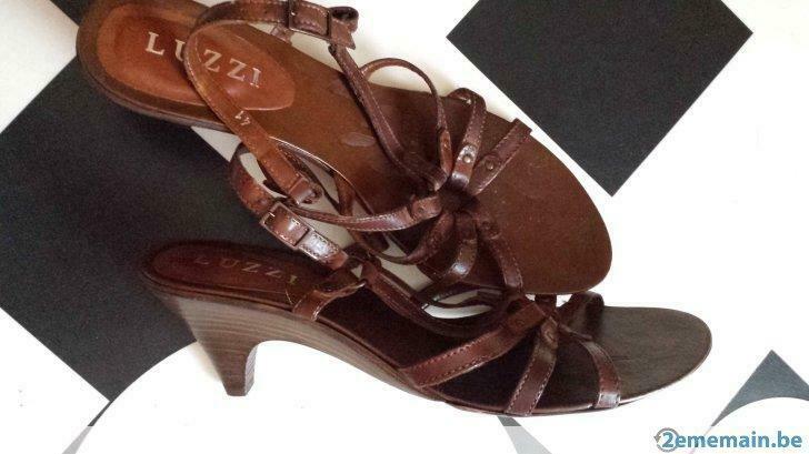 sandales cuir brun neuves luzzi, Neuf, Brun, Autres types