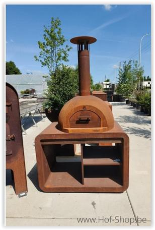TOONZAALMODEL Dome Pizzaoven + Station buitenkeuken, Tuin en Terras, Buitenkeukens, Ophalen, Zo goed als nieuw, Houtskool, Vrijstaand