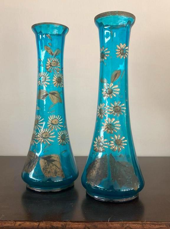 Beaux vases bleus anciens peints, Enlèvement ou Envoi