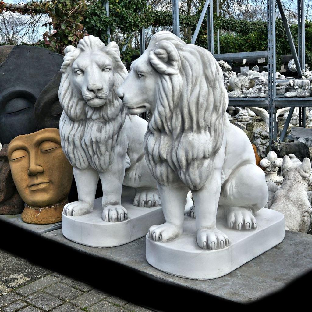 Leeuwen van beton tuinbeeld leeuw, Tuin en Terras, Tuinbeelden, Ophalen, Nieuw, Beton, Dierenbeeld
