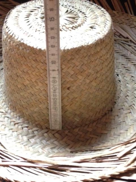 rieten hoed, Ophalen, Nieuw, 55 cm (S, 6⅞ inch) of minder, Hoed