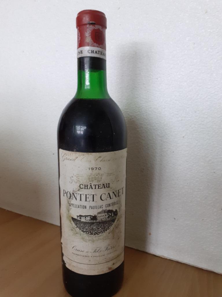 VIN CHATEAU PONTET CANET 1970 1 BOUTEILLE, Collections, Vins, Neuf, Pleine, Enlèvement, Vin rouge