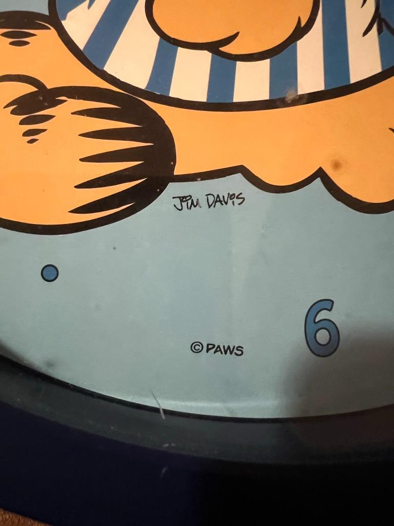 Horloge murale vintage Garfield, Colombine Belgique, Enlèvement ou Envoi, Garfield, Utilisé, Ustensile
