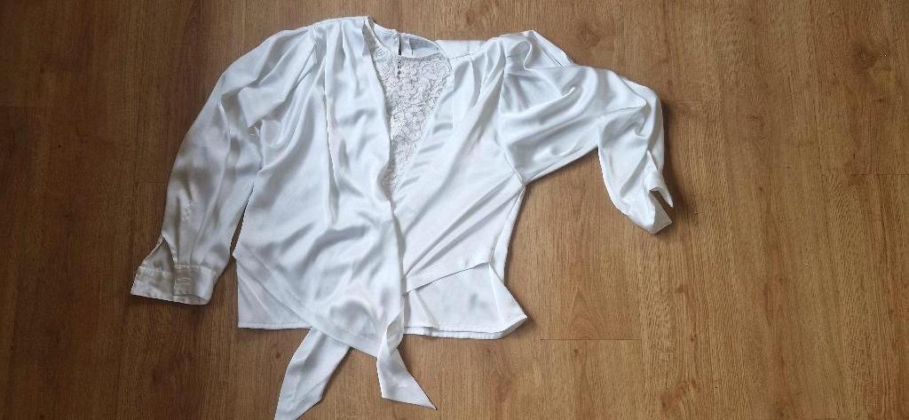 Blouse wit, Ophalen of Verzenden, Gedragen, Maat 42/44 (L), Wit