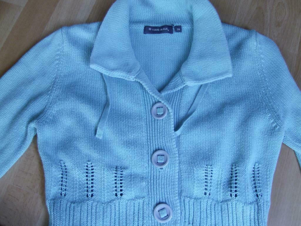 trui merk terre bleue - maat 38 groen/blauw van kleur duur i, Terre bleue, Taille 38/40 (M), Enlèvement ou Envoi, Porté