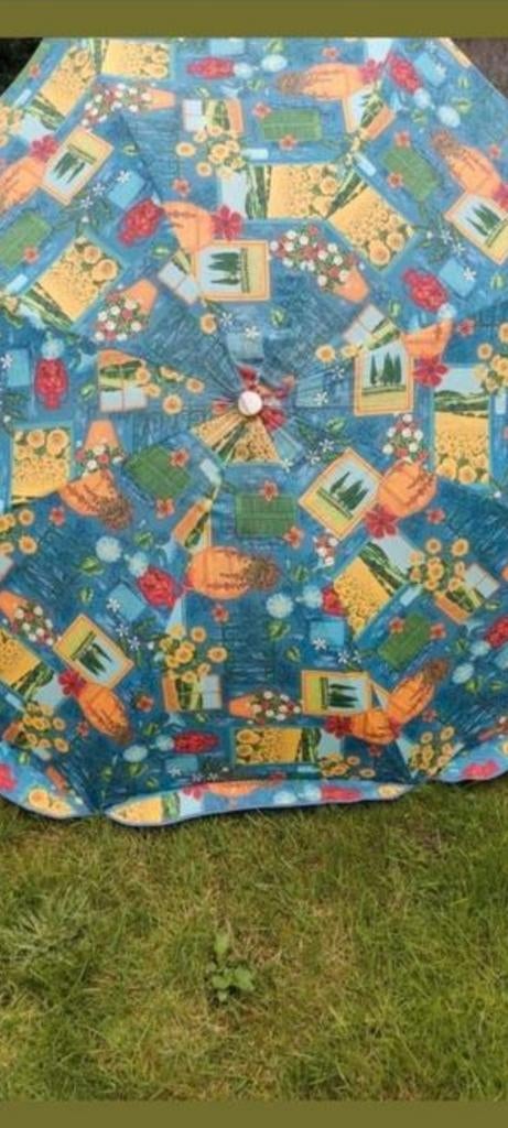 Tuin parasol 2 meter Vintage/Retro, Tuin en Terras, Ophalen, Kantelbaar, Zo goed als nieuw, 1 tot 2 meter