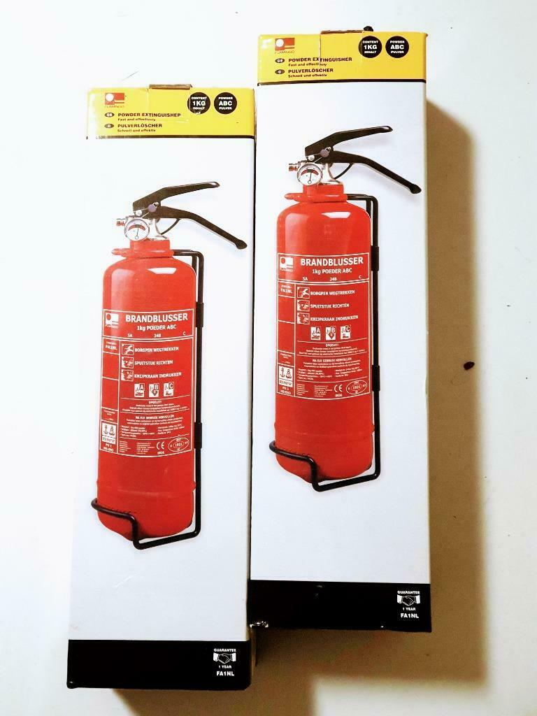 Brandblusser ABC 1kg met manometer nieuw IN DE DOOS 3 STUKS, Ophalen of Verzenden, Nieuw