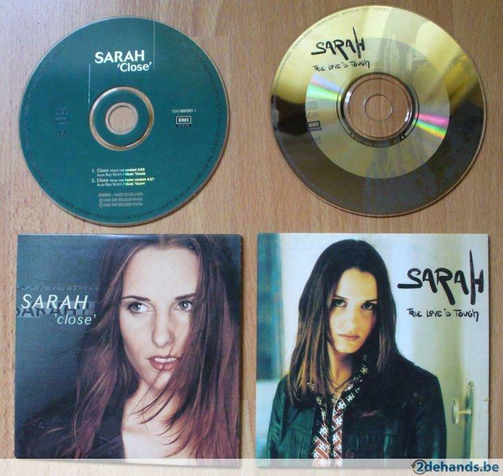 sarah - 2cdsingles - true love is tough + close belpop, Enlèvement ou Envoi, Utilisé