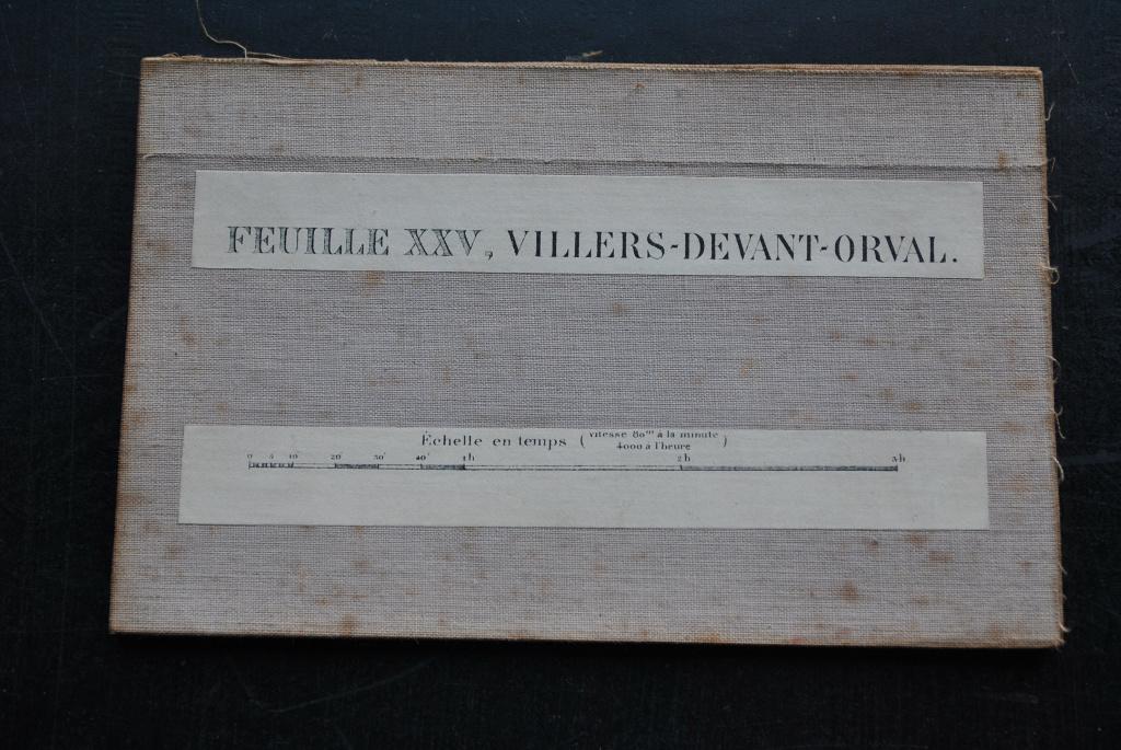 Ancienne carte topographique sur tissu VILLERS-DEVANT-ORVAL, Gelezen, Overige typen, Ophalen of Verzenden, 1800 tot 2000