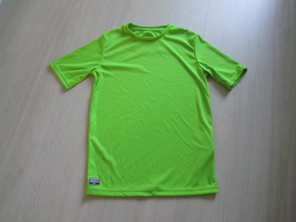 Decathlon fluo groen zwem shirt maat 14 jaar, Ophalen, Gebruikt, Sport- of Zwemkleding, Decathlon