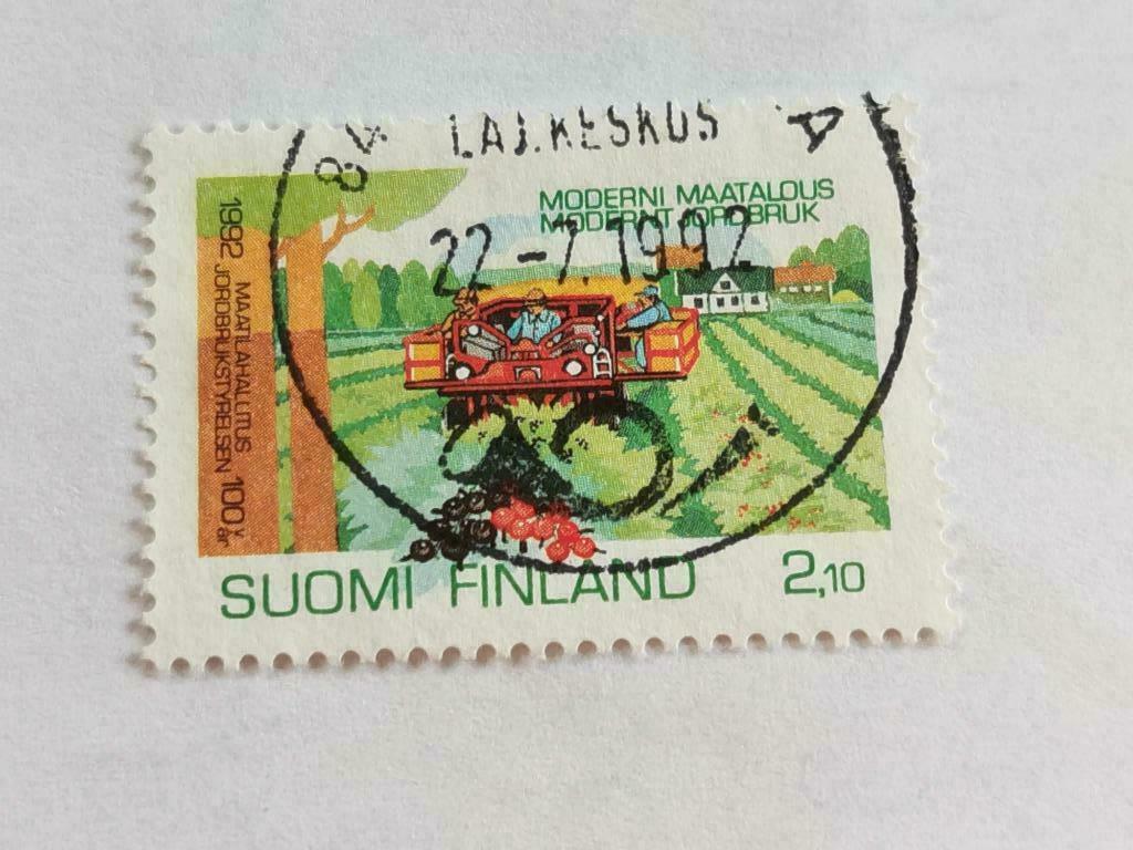 Finlande 1992 - Yv 1146 - agriculture, Envoi, Finlande, Affranchi