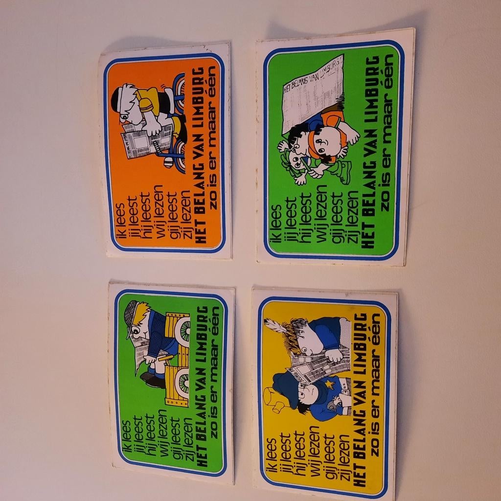Het belang van Limburg, Verzamelen, Stickers, Ophalen, Zo goed als nieuw