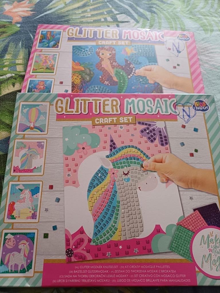 Glitter mozaïek knutselset, Hobby en Vrije tijd, Ophalen of Verzenden, Zo goed als nieuw, Knutselwerk
