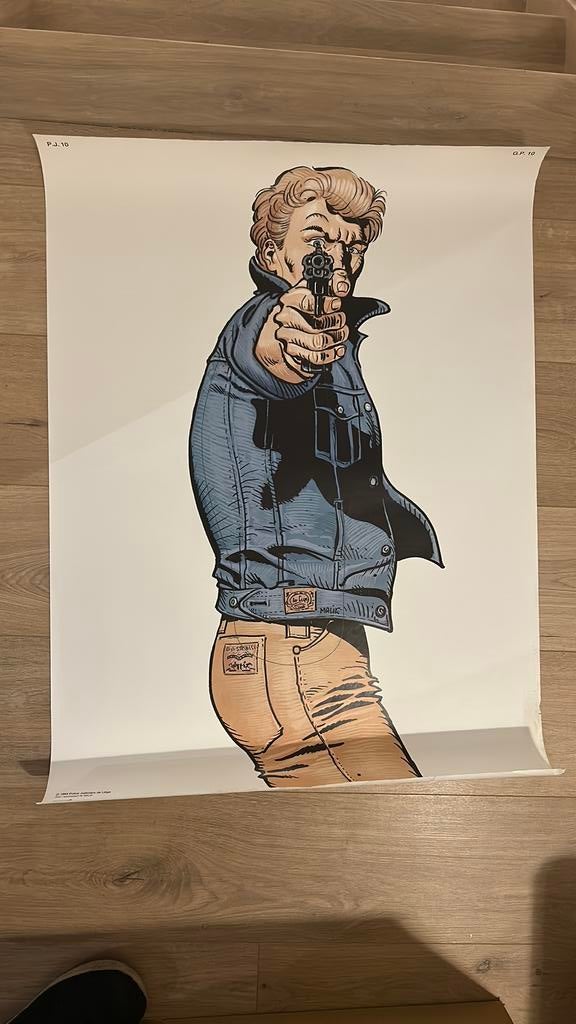 Affiche Malik, Police, Liège, 1984, Enlèvement ou Envoi, Comme neuf