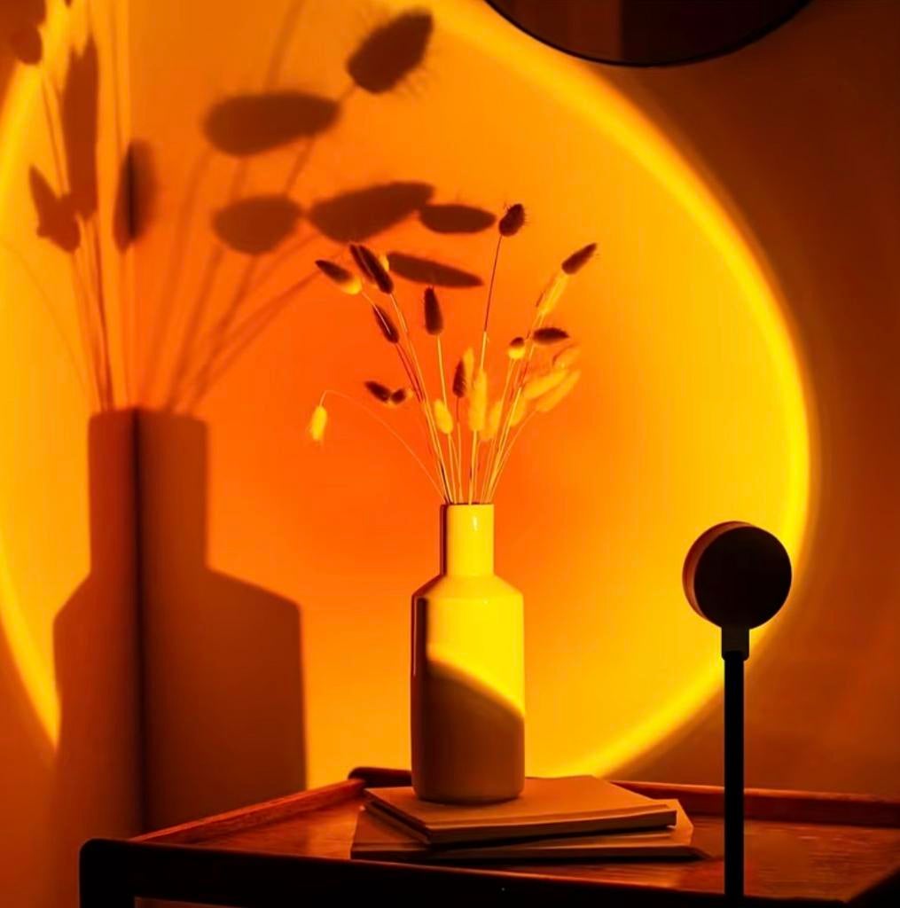 LED Projectielamp - USB poort - Nieuw - zonsondergang, Ophalen of Verzenden, Nieuw, Led-lamp