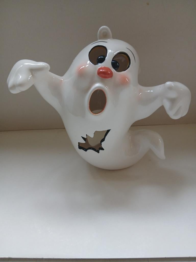 Halloween spook met theelichthouder, Verzamelen, Ophalen of Verzenden, Zo goed als nieuw