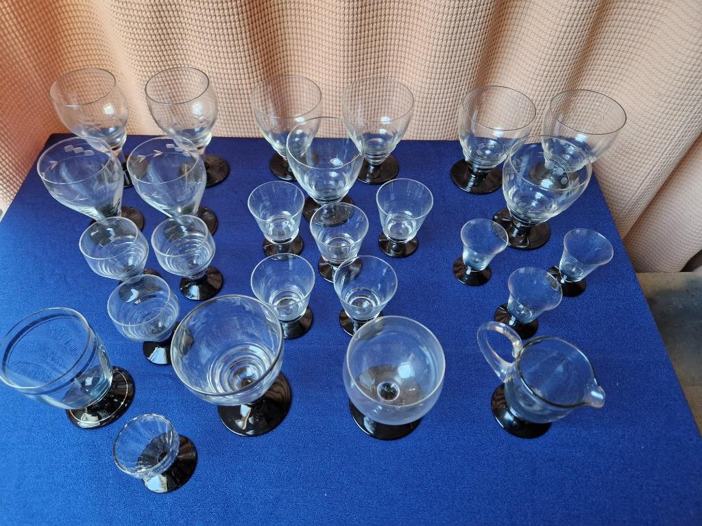 verschillende art deco glazen, Antiek en Kunst, Ophalen of Verzenden