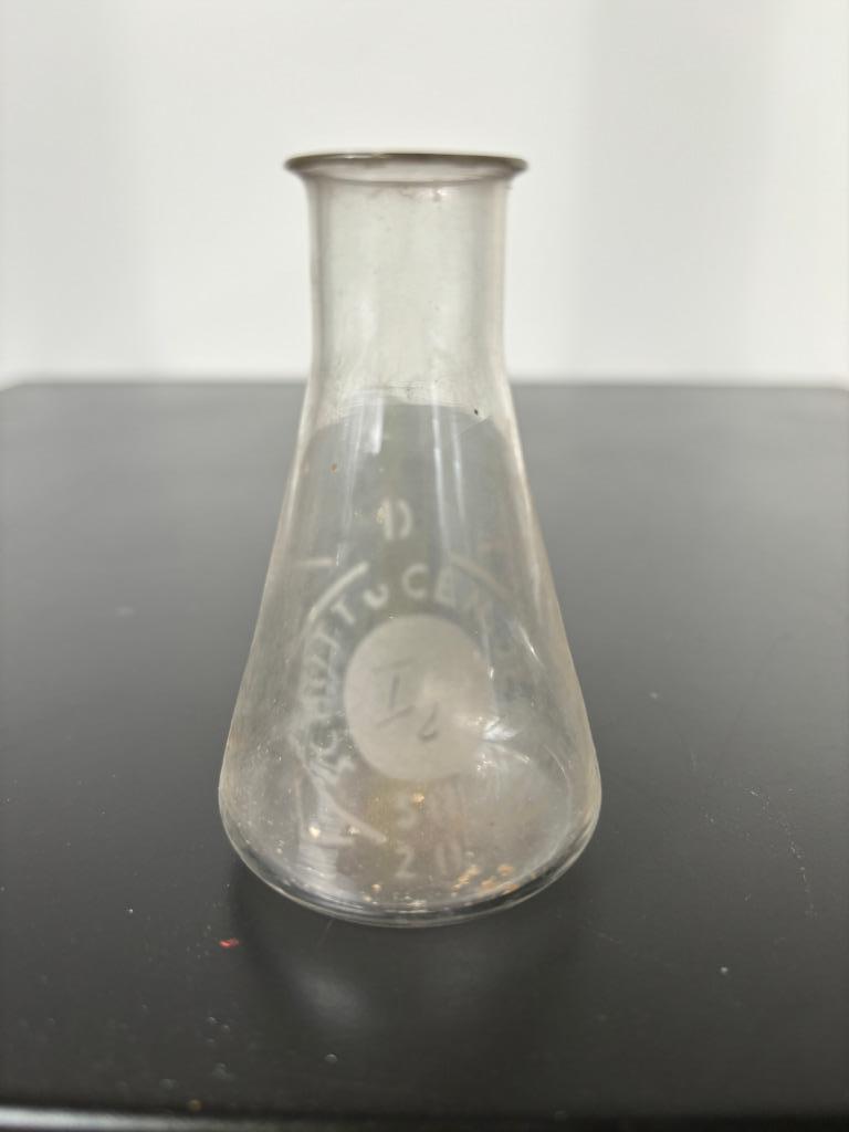 Vintage Labo Apotheker Erlenmeyer Geblazen jaren 30 5cl, Antiek en Kunst, Curiosa en Brocante, Ophalen of Verzenden