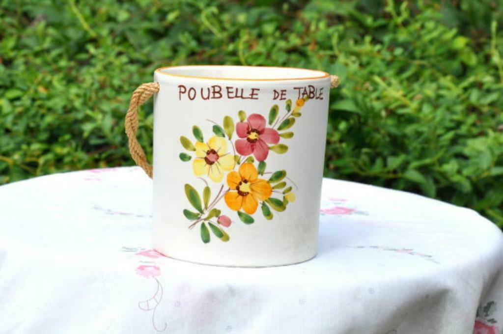 § poubelle de table en faience, Enlèvement ou Envoi