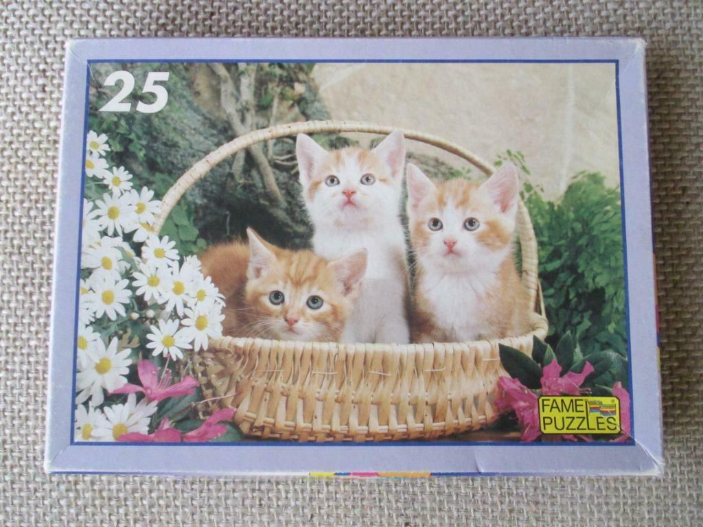 2 puzzles d'animaux 25 pièces, Enlèvement ou Envoi, Utilisé