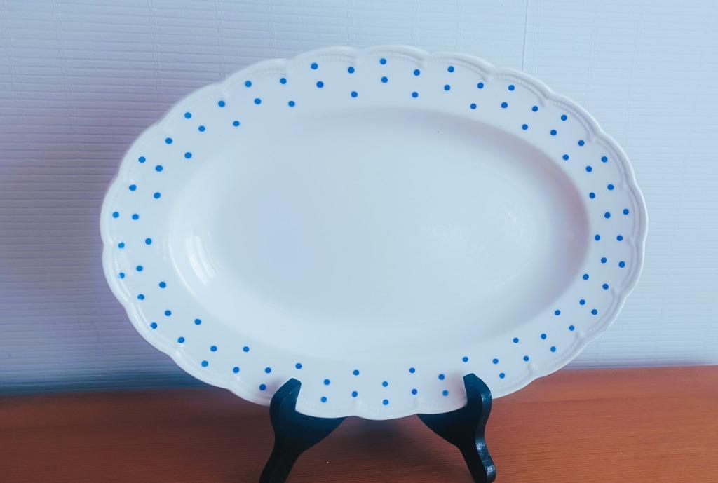 Boch La Louvière „BLUE DOTS”, Antiek en Kunst, Ophalen of Verzenden