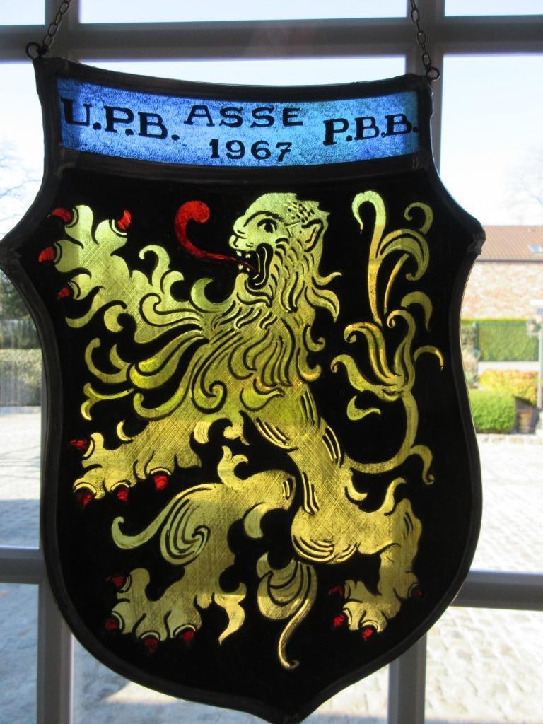 Glasraam Vlaamse Leeuw Asse 1967, Antiek en Kunst, Ophalen
