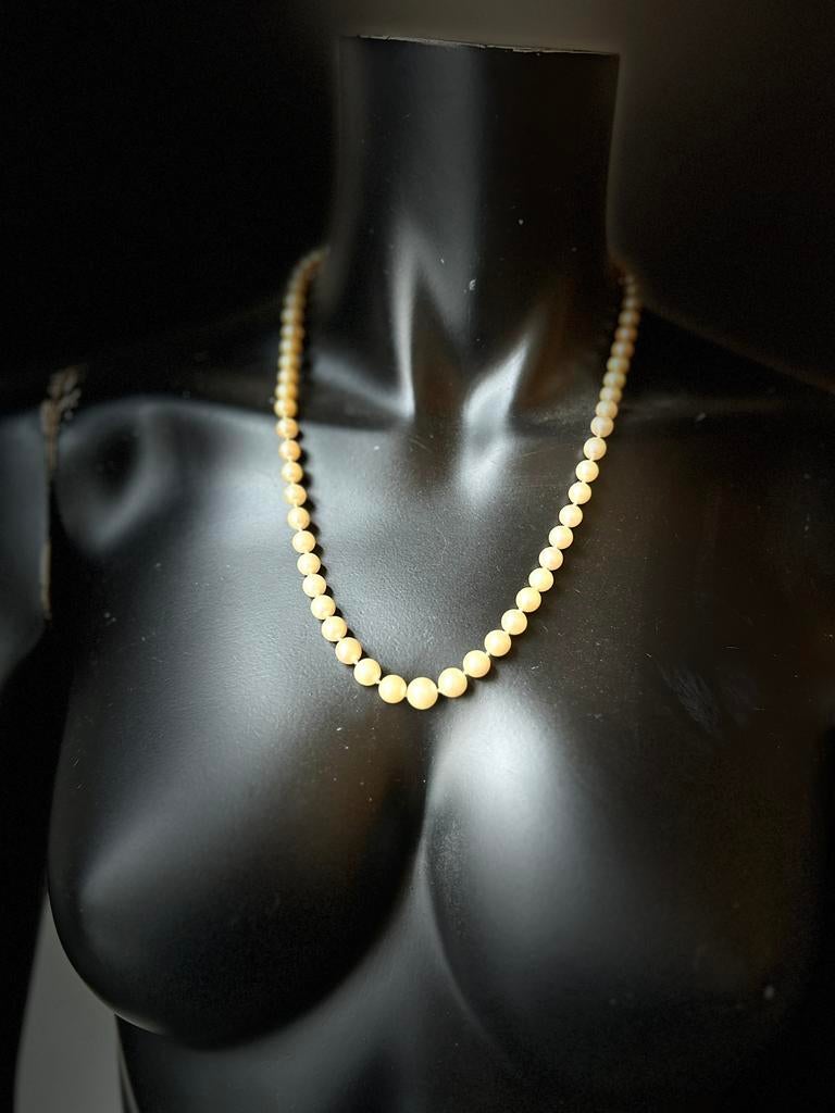 Collier en cascade avec perles de culture 54cm, Argent, Argent