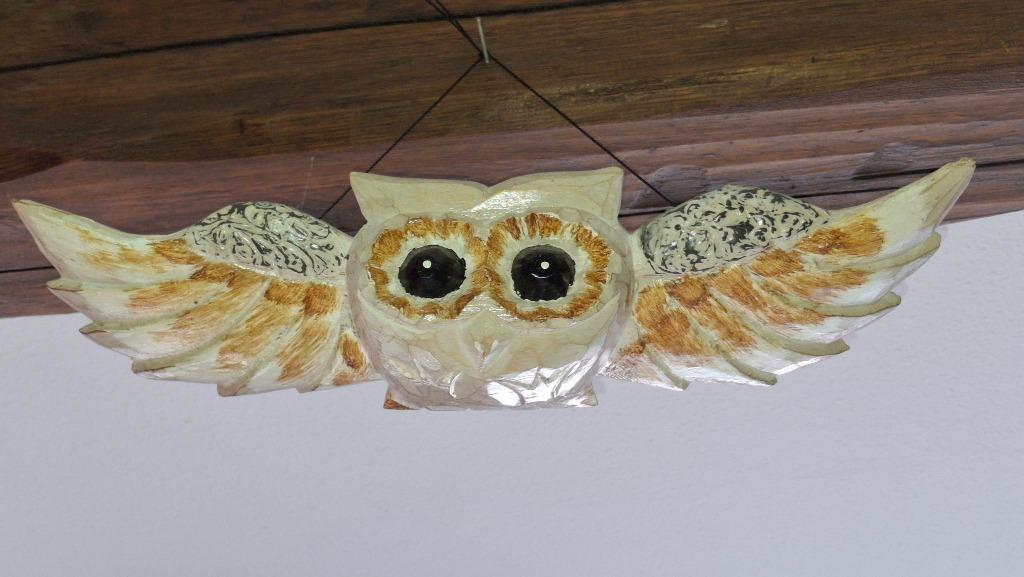 hibou sculpté en bois, Antiquités & Art, Enlèvement ou Envoi