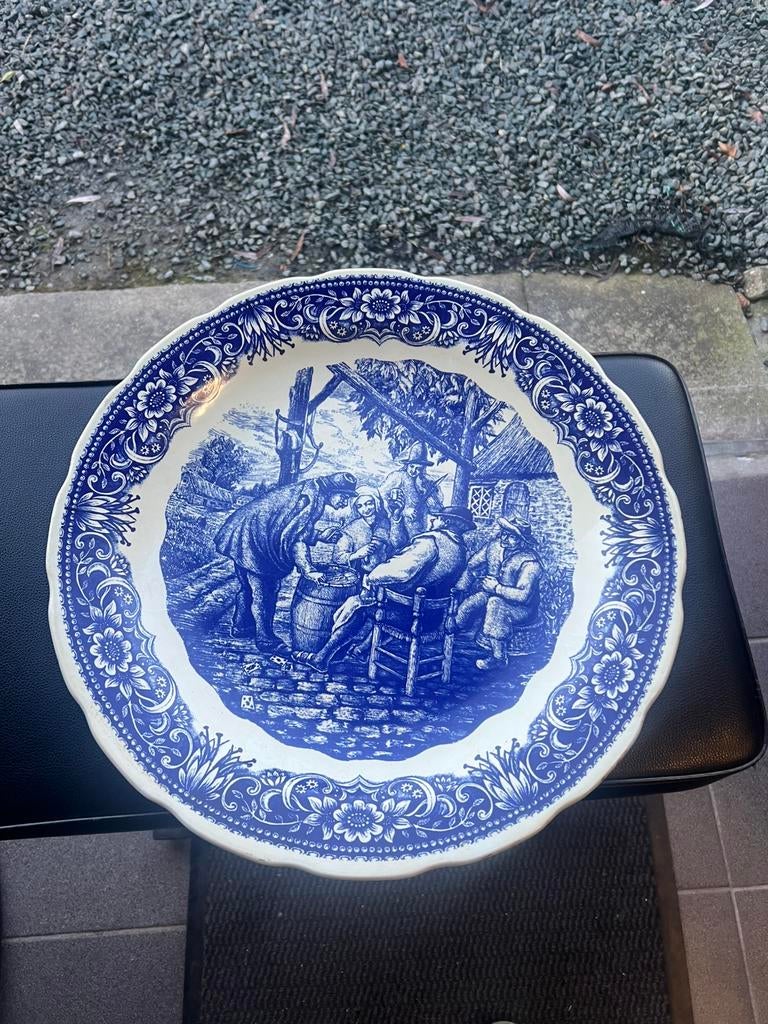 Assiette Big Delft | Boch Belgium, Antiquités & Art, Antiquités | Assiettes décoratives & Carrelages, Enlèvement