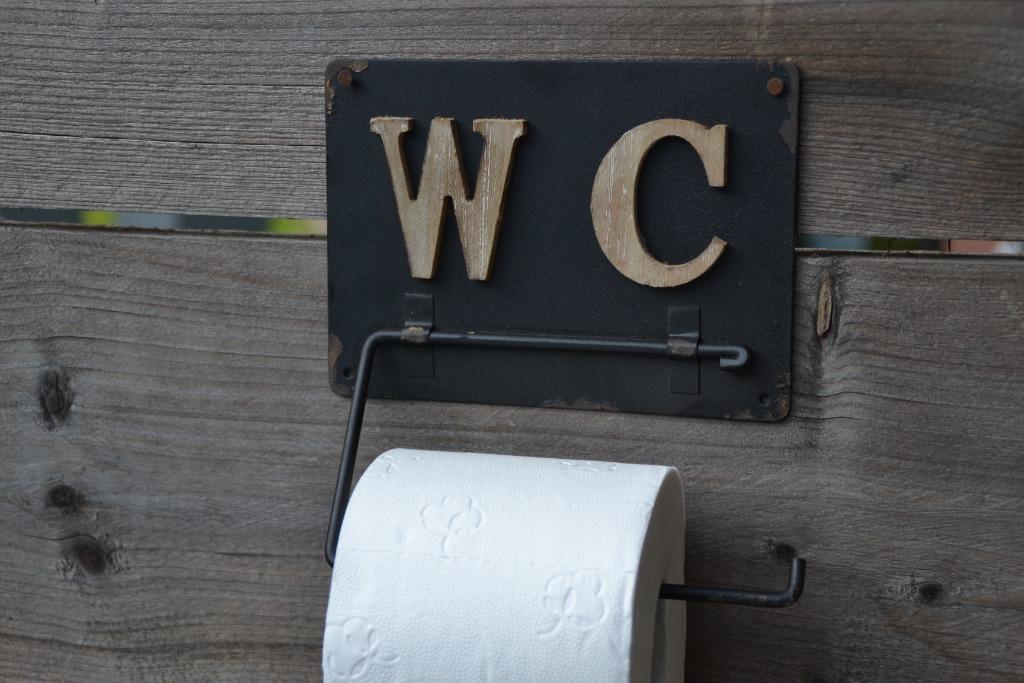 WC-Rolhouder - Toiletpapier rolhouder WC-Puur - Landelijk, Huis en Inrichting, Ophalen of Verzenden, Nieuw, Zwart, Overige typen