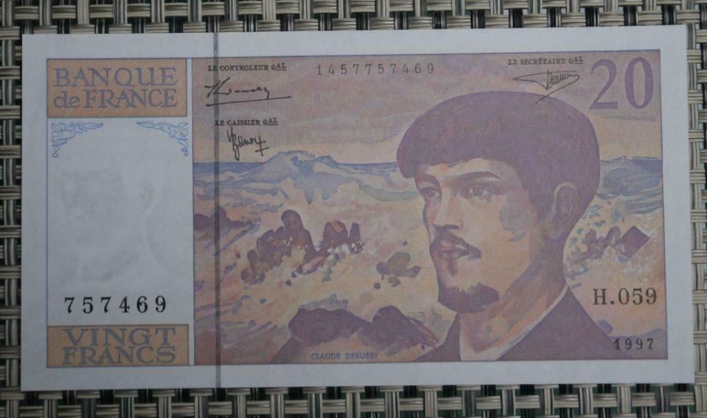 Billet 20 Francs France 1997 UNC, Enlèvement ou Envoi, France, Série