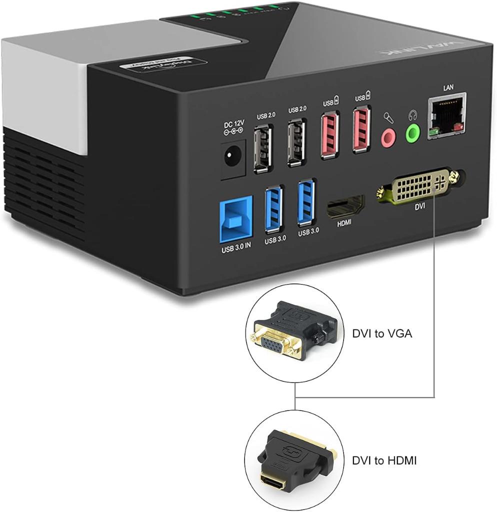 WAVLINK USB 3.0 Laptop Docking Station, Informatique & Logiciels, Stations d'accueil, Enlèvement ou Envoi, Utilisé, Station d'accueil