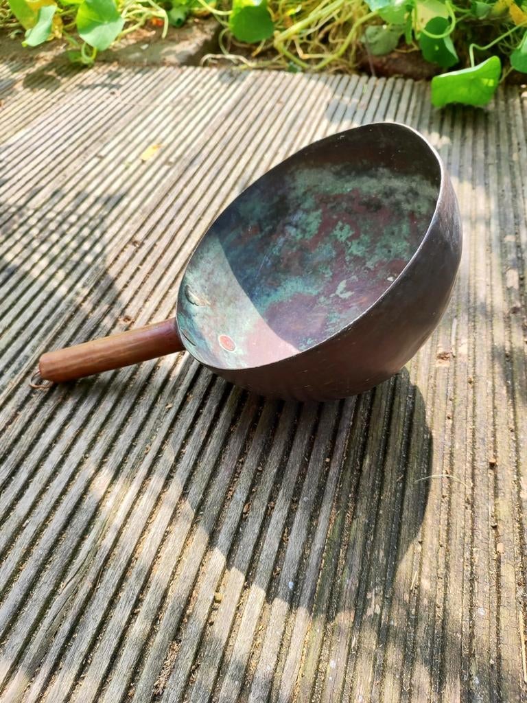 Grote (22cm) koperen schep..., Antiek en Kunst, Ophalen of Verzenden, Koper