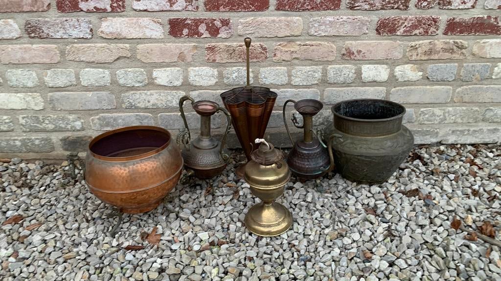 Assortiment van koperen attributen, Antiek en Kunst, Ophalen, Koper