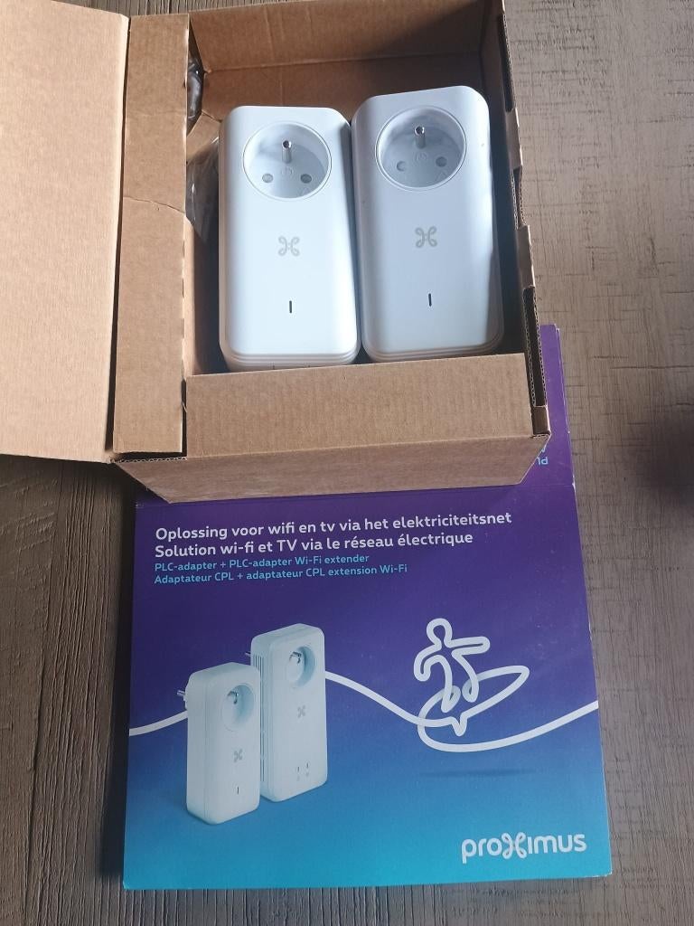 PLC adapter V2 Proximus, Computers en Software, WiFi-versterkers, Ophalen of Verzenden, Zo goed als nieuw, Proximus