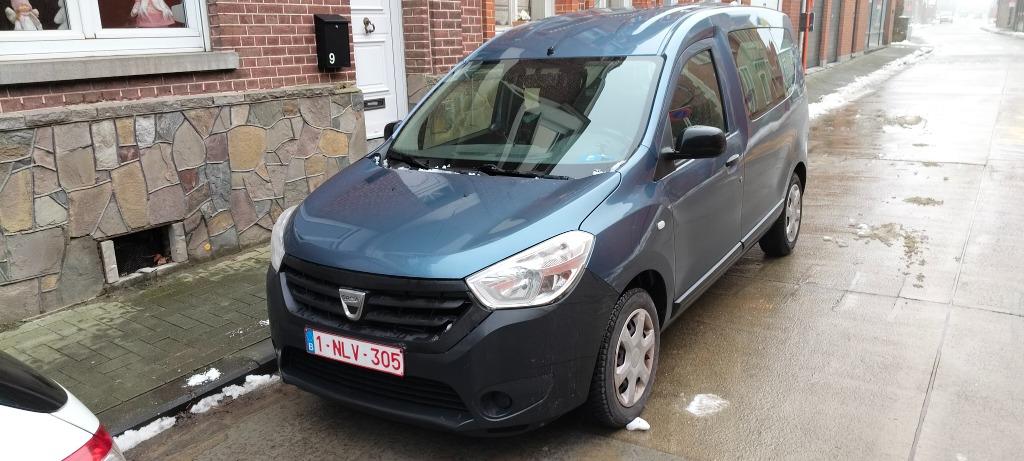 Dacia Dokker 2012 1.5 dCi 90hp Euro5, 5 seats, Auto's, Voorwielaandrijving, 4 cilinders, Blauw, Grijs