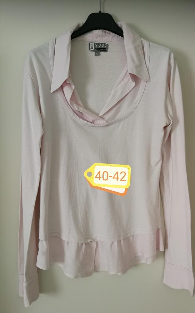 Pastelroze bloes - Yaya - maat 40-42, Kleding | Dames, Maat 38/40 (M), Ophalen of Verzenden, Zo goed als nieuw, Yaya