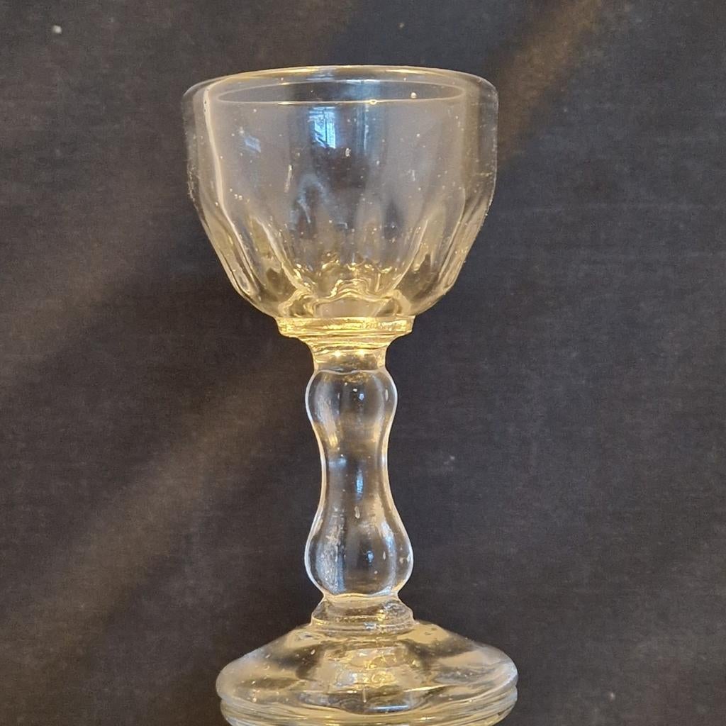 3 * Antiek likeurglas - mondgeblazen glas - circa 1820-1870, Ophalen of Verzenden