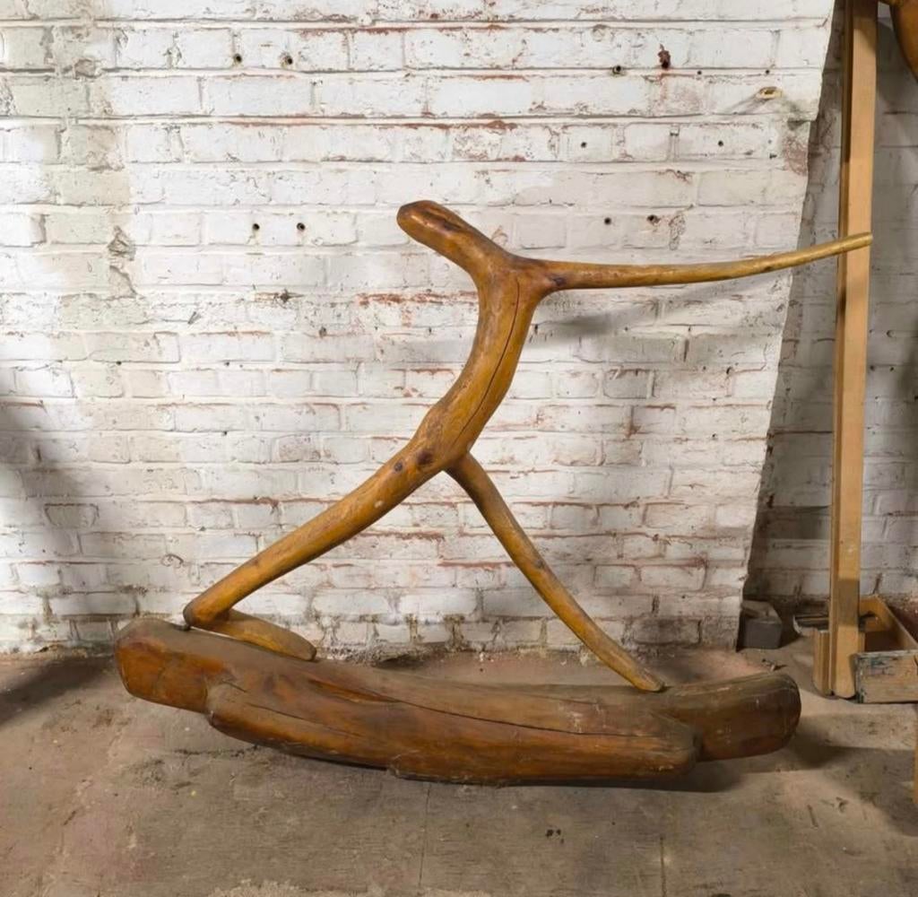 Sculptuur van Roland Lavianne. Doe een bod. Houten beeld., Antiek en Kunst, Kunst | Beelden en Houtsnijwerken