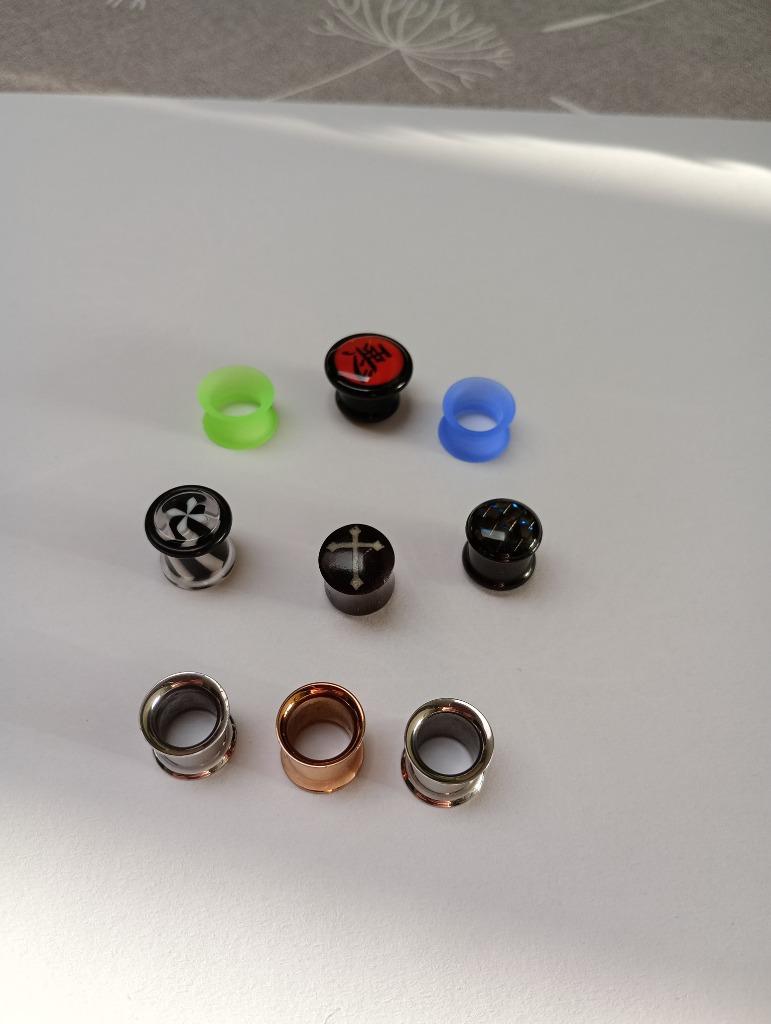 Stretch 10 mm, Handtassen en Accessoires, Piercings, Ophalen of Verzenden, Zilver