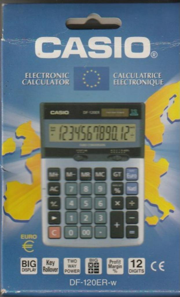 REKENMACHINE   CASIO DF-120ER, Ophalen of Verzenden, Gebruikt