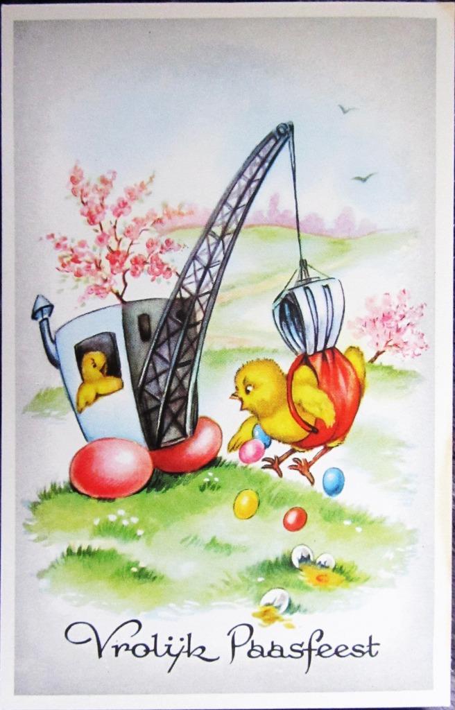 FANTASIEKAART- PASEN, Verzamelen, Ophalen of Verzenden, Ongelopen, Feest(dag)